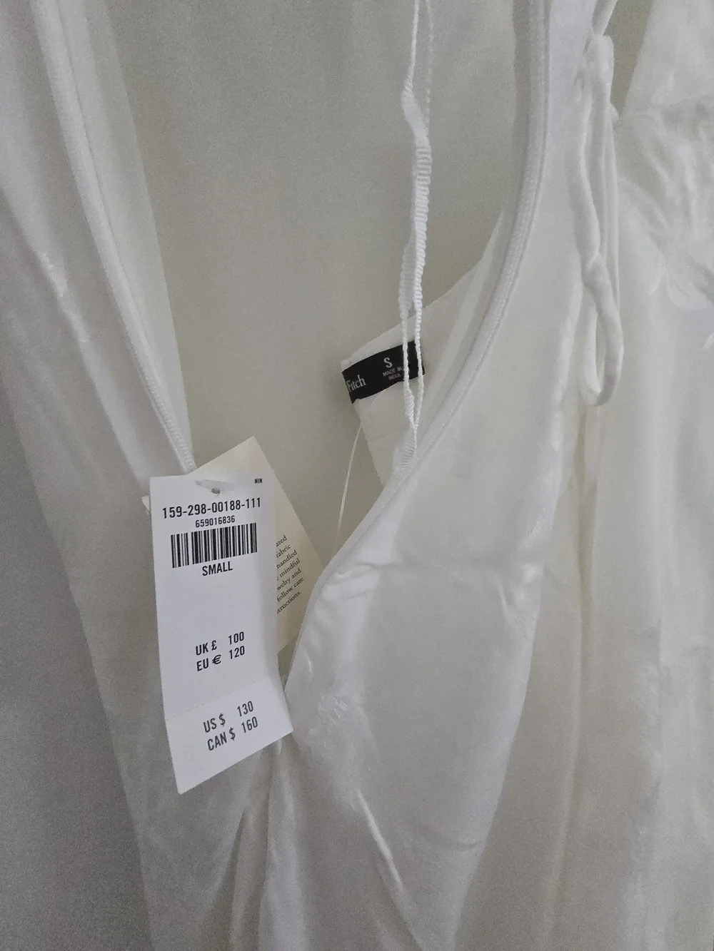 NWT Abercrombie White Jacuard Dress